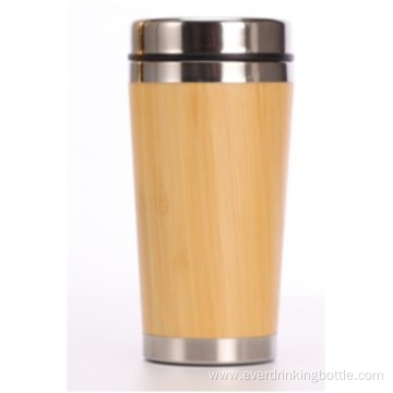 450mL Stainless Steel Lid Bamboo Coffee Cup